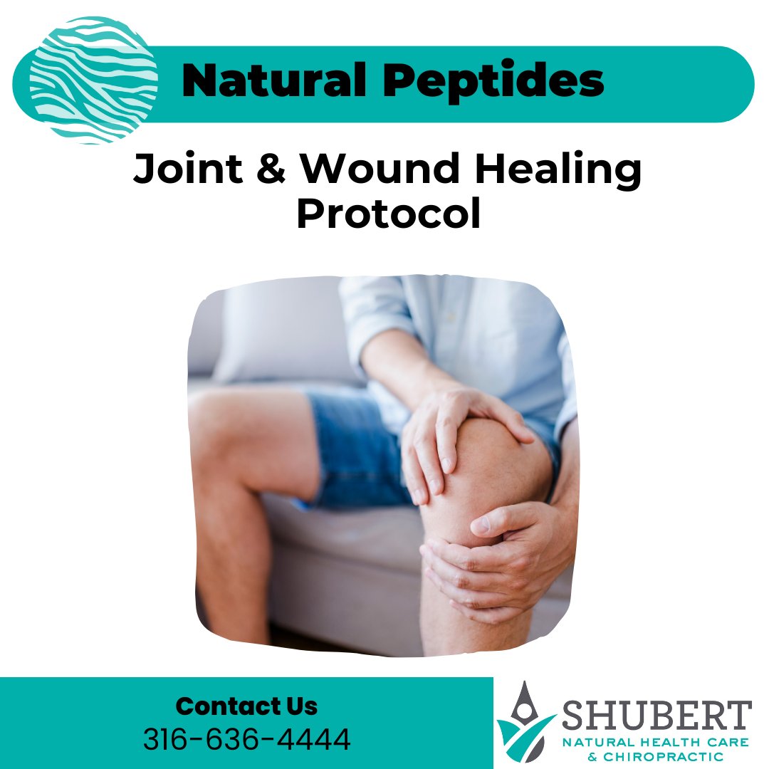 Our natural peptides harness the body's own healing mechanisms to support faster recovery and promote joint health. 

Ready to learn more? Contact us today! 316-636-4444

#NaturalPeptides #JointHealth #WoundHealing #NaturalRemedies #HolisticWellness