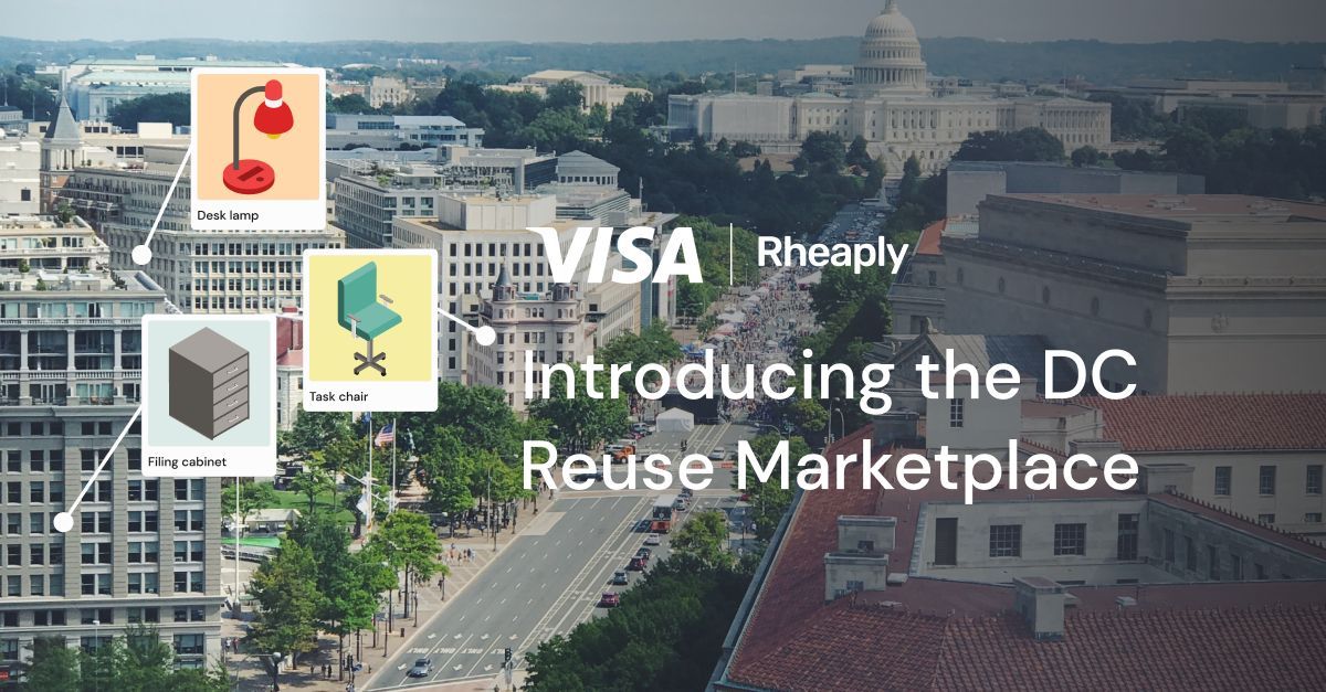 It's a milestone day! 🌟 Rheaply's DC Reuse Marketplace is now open for business, sponsored by @VisaNews. Learn ways your DMV business or nonprofit can participate in our #ZeroWasteGoals. Check out our blog for all the details - and let's get to reusing!🔗 buff.ly/4999CPy