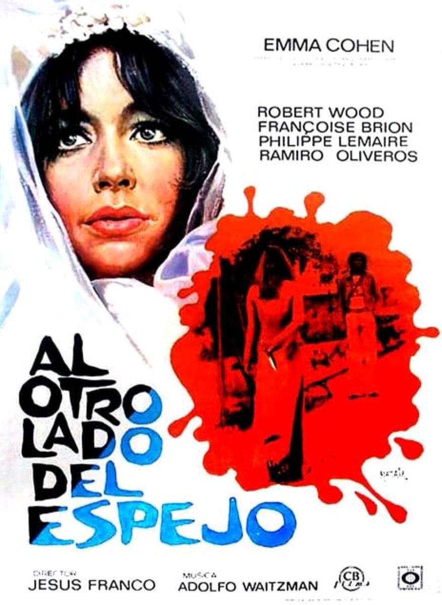 Spanish film poster for #TheOtherSideOfTheMirror (1973 - Dir. #JessFranco) #EmmaCohen #RobertWoods