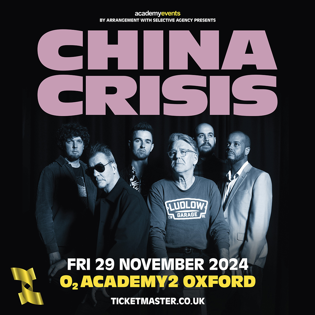 With a combination of truly engaging music and a good bit of Scouse humor, any @ChinaCrisisUK show is one you leave happier for having been part of. Catch them at @O2AcademyOxford on Fri 29 Nov. 🎟️ Tickets 👉 amg-venues.com/p3QW50QH3EL