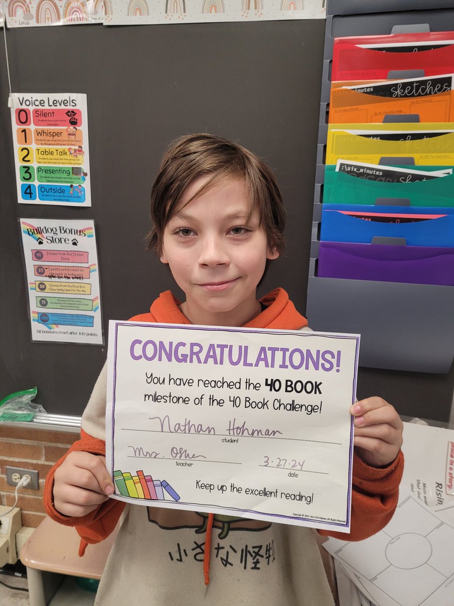 Congratulations, Nathan H! You earned your #40BookChallenge goal! #BeEvergreen #SWBulldogs