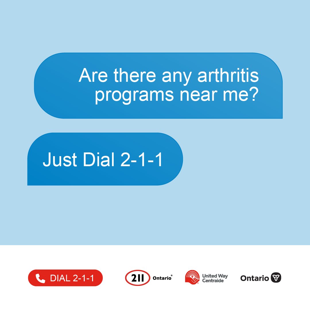 Connect with 211 to seek support for the challenges associated with arthritis.

#helpstartshere #arthritis #arthritissupport