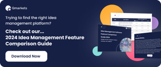 Struggling to choose idea management software? Qmarkets has you covered with their 2024 Idea Management Software Feature Comparison Guide. It simplifies the process, letting you assess solutions based on AI, Collaboration, Reporting, Security, and more: hubs.ly/Q02pvX5x0