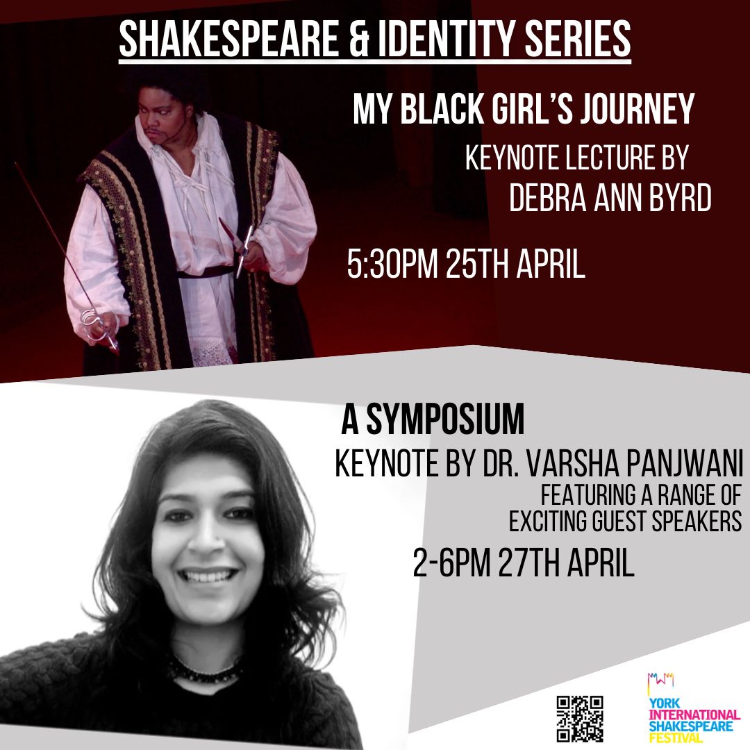 YorkShakes's tweet photo. #YorkShakes Lots of chances to hear from high-profile #Shakespeare academics!
@BecomingOthello - My Black Girl's Journey @YorkStJohn 5:30pm 25/4
2-6pm - 27/4 Symposium - Shakespeare &amp; Identity feat. Dr. Varsha Panjwani
https://t.co/yFK3uMs4BX
#York #YISF https://t.co/mkW3sWawK4
