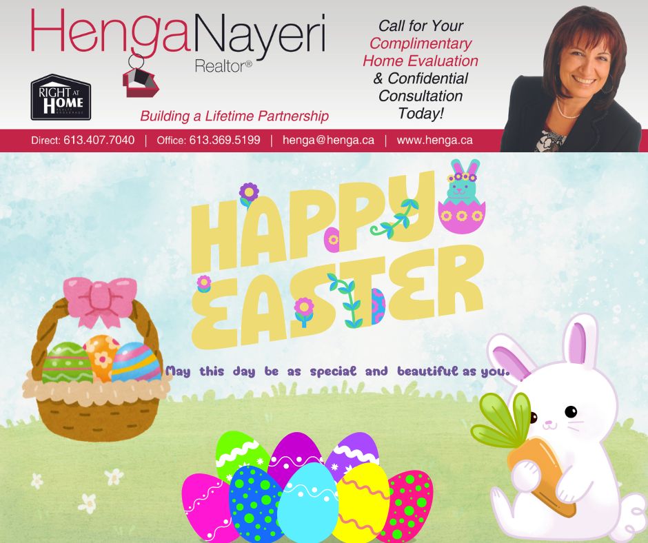 Wishing you and your family a very Happy Easter weekend! 
🐣🐰🌷

#easter #passover #holiday #longweekend #easterbunny #easterdecor #ottawa #ottawarealestateagent #ottawarealtor #ottawahomes #henga