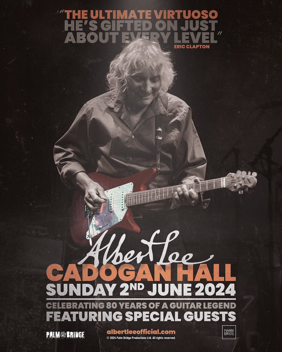 I’m excited to announce a very special 80th Birthday celebration show on Sunday 2nd June @cadoganhall in London. I’ll be performing alongside my U.K band with some special guests joining us. You won’t want to miss this! Go to albertleeofficial.com for tickets. 📸 @mannbrosmedia