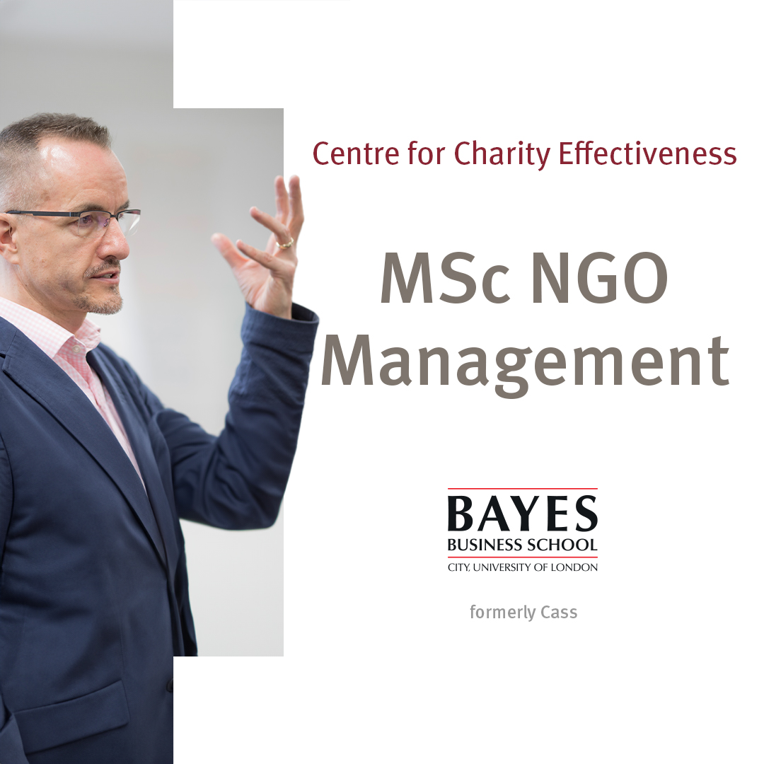 We are excited to announce that our PgDip/MSc NGO Management can now alternatively be completed online. 🌟🥳 You can request this in your application, giving you flexibility to study off-campus. Apply now: ow.ly/Eyjf50R437i #BayesCCE #CharityMasters