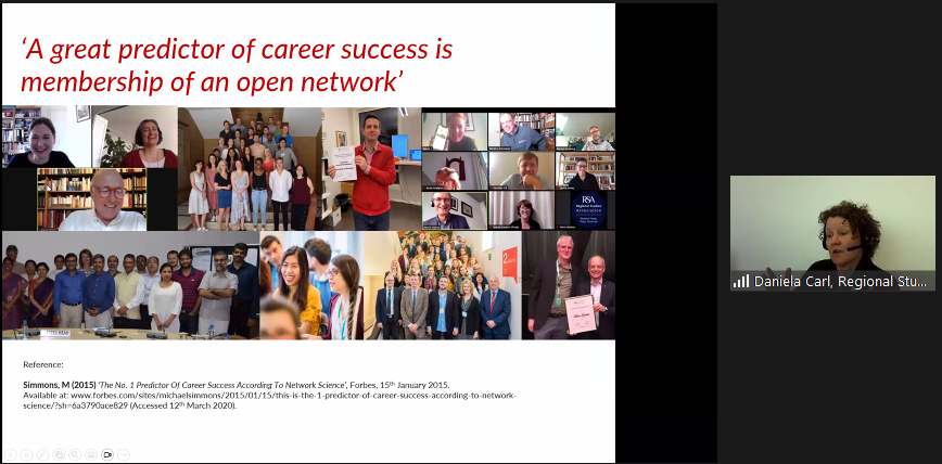 🌟Our 2nd Chair today <a href="/DanielaSCarl/">daniela carl</a> introducing <a href="/regstud/">Regional Studies Association</a> and what support is available to members of the association.

regionalstudies.org

#RSAWebinar #ProfessionalDevelopment #ECR #PhD 

😊