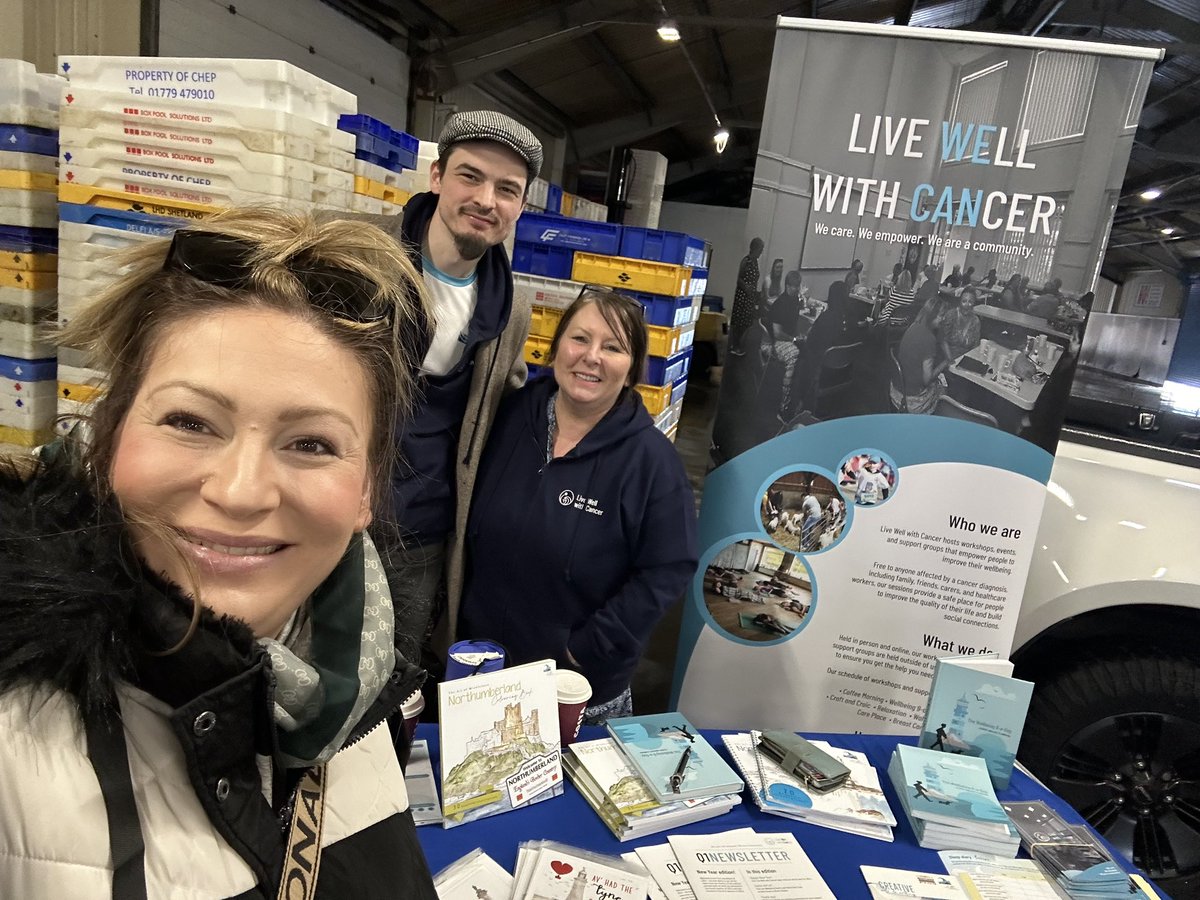 We were delighted to be part of the #cawarefishmiss Cancer Awareness project launch day today at #northshields #fishmarket 💙 Looking forward to working alongside Deb and the team to support our #fishing #community @macmillancancer
