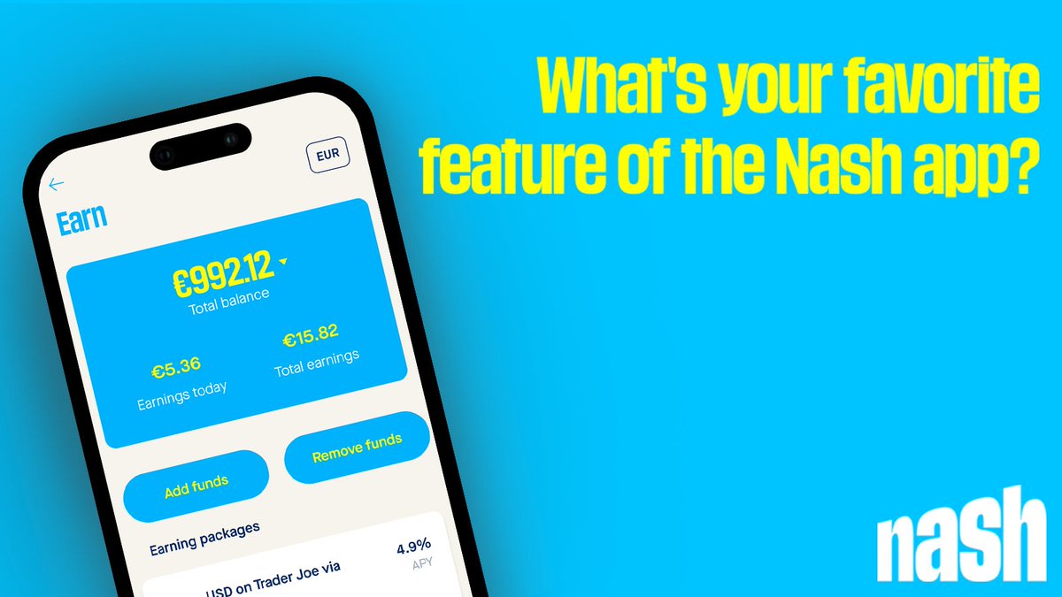 Curious minds want to know: what's your go-to feature on the #Nash app? Whether it's the lightning-fast transactions, the sleek interface, or the secure self-custody wallet, we're all ears! Share your favorite Nash perk below! 💼 🔒 #nashapp #crypto