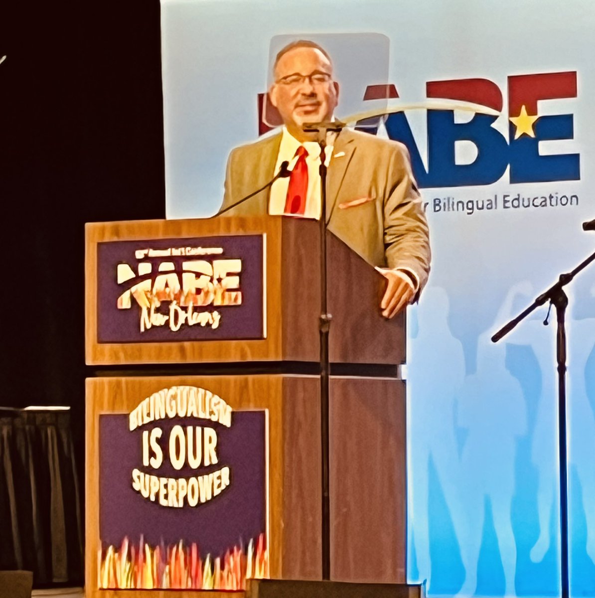 Karina Chapa (@bilingualpride) on Twitter photo “We need results, not rhetoric!” Dr. Miguel Cardona, <a href="/SecCardona/">Secretary Miguel Cardona</a> US Secretary of Education at #NABE2024 👏👏👏 “We need results, not rhetoric!” Dr. Miguel Cardona, <a href="/SecCardona/">Secretary Miguel Cardona</a> US Secretary of Education at #NABE2024 👏👏👏