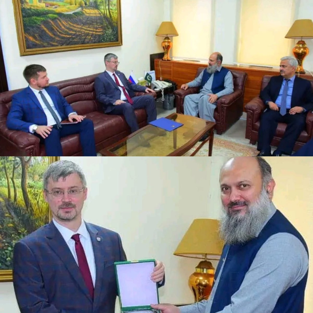 Call on by Russian Ambassador.