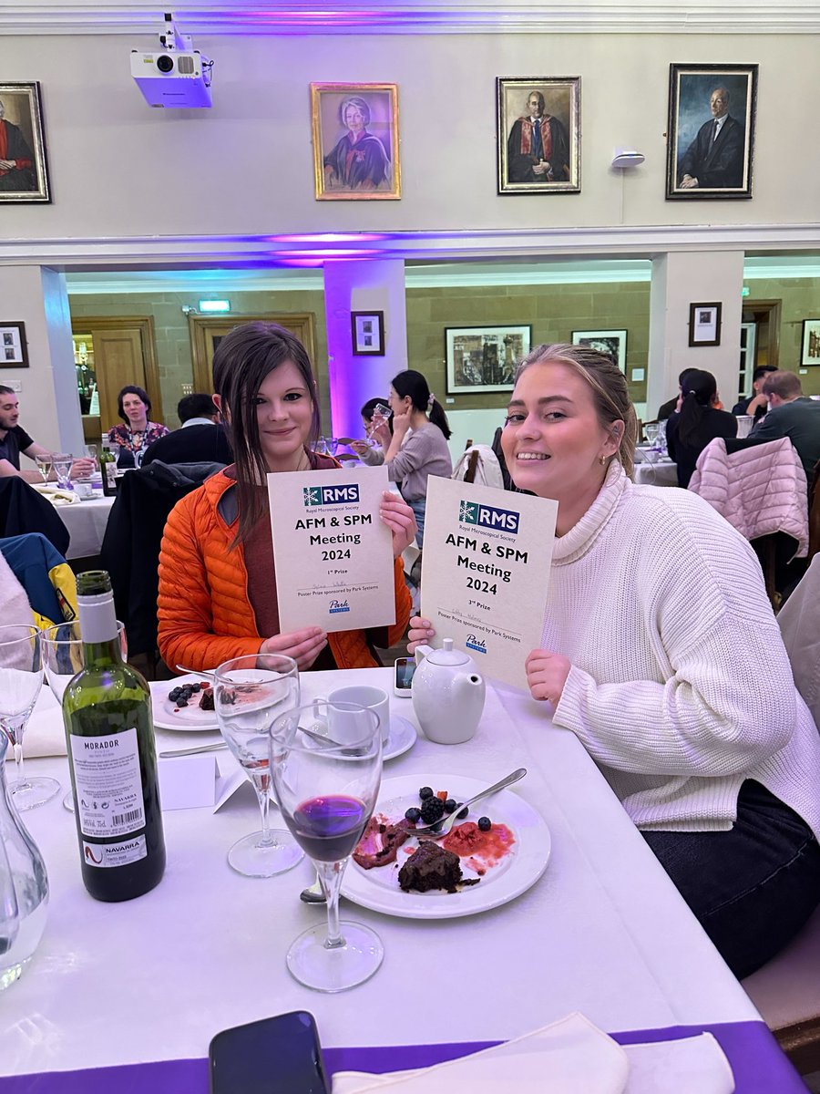 After winning 1st prize 2 years ago, I’m delighted to have one 3rd prize for my scientific poster this year at the <a href="/RoyalMicroSoc/">RMS</a> AFM &amp; SPM conference for a different project during my PhD, looking at DNA-protein interactions🔬alongside my friend and colleague Sylvia whittle🥇!