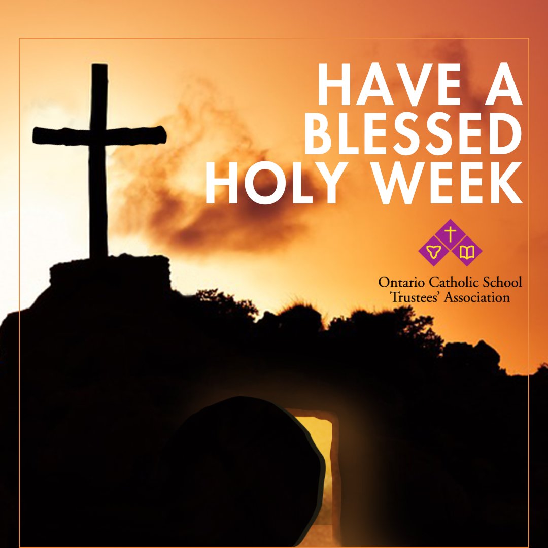 'I give you a new commandment, says the Lord: love one another as I have loved you.' John 13:34 Wishing everyone a blessed Holy Week. #onted