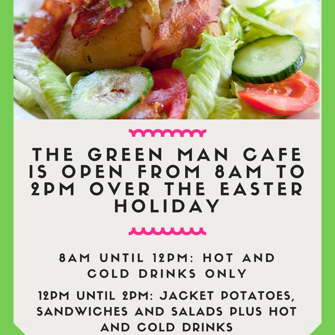 Over the Easter holiday, The Green Man Cafe will be open from 8am-2pm. Join us at 355 Bromley Road, SE6 2RP, for a light lunch and hot and cold drinks. We hope that everyone has a happy Easter!