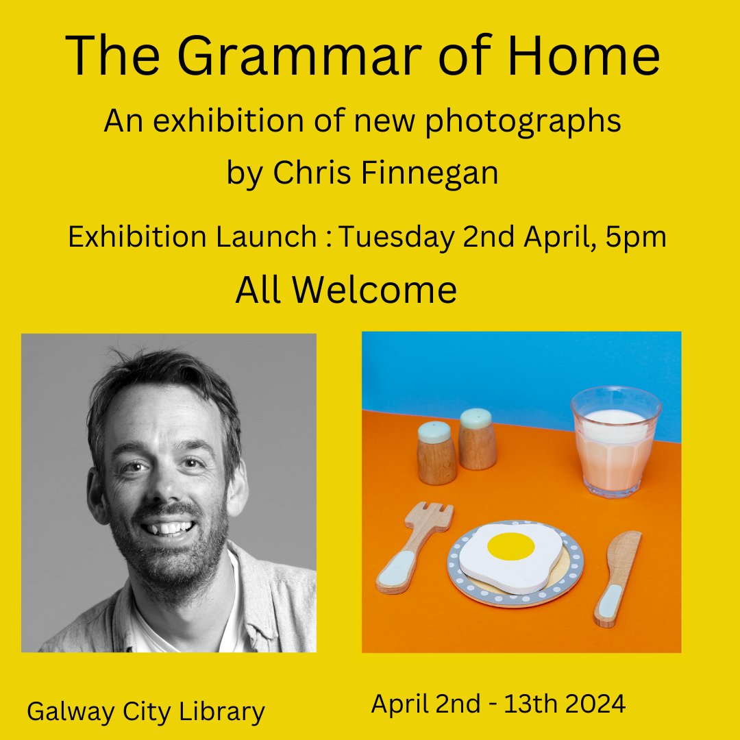 .@galwaycitylib is delighted to host the launch of artist Chris Finnegan’s new exhibition on Tuesday 2nd April at 5pm. All are welcome. Chris’s exhibition will be on view in Galway City Library until Saturday 13th April. #ArtAtTheLibrary