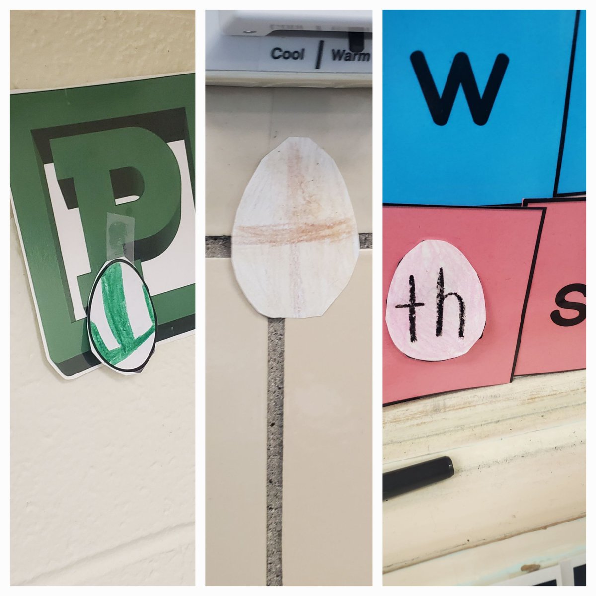 kimperclefarias's tweet photo. One of my favorite activities each year is our #CamouflageEggs where we tie what we've learned about animal characteristics for survival with a fun Easter activity. They were extra creative hiding their eggs in plain sight! #sciencefun #2ndgators🐊 #RISDweareone https://t.co/OPhMuXgvHk