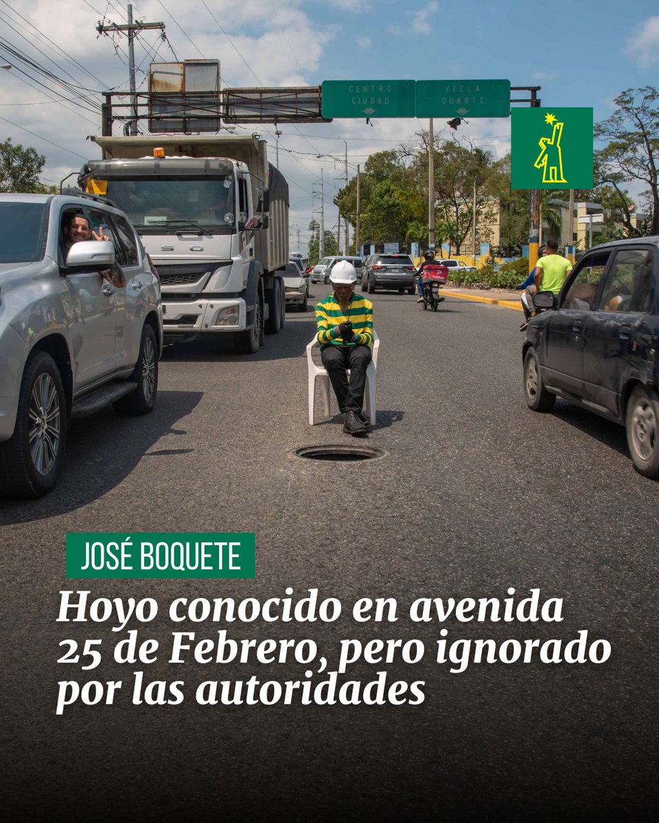 🚚 |#CiudadDL| Justo donde convergen las avenidas 25 de Febrero, Las Américas y San Vicente de Paúl, en Santo Domingo Este, hay un hoyo y como diría un famoso merengue, 'hay un hoyo... hay un hoyo en medio'.

🔗  buff.ly/3IWJVXW

#DiarioLibre #Boquete #DenuiaCiudadana