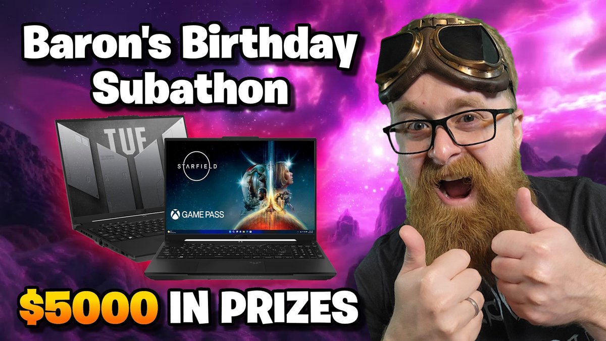 th3beardedbaron's tweet image. April 1st on twitch I&apos;ll be starting my birthday subathon! I&apos;ve got 3, yes 3 PCs I&apos;ll be giving away to viewers during that time! I hope to see you there!!!

twitch.tv/th3beardedbaron