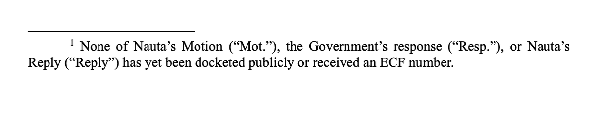 Undocketed filings in US v Trump (M-a-L) are stacking up. Yesterday the govt sought permission to file a surreply relating to a reply that isn't docketed yet, which related to a response that isn't docketed yet, which related to a motion that isn't docketed yet.