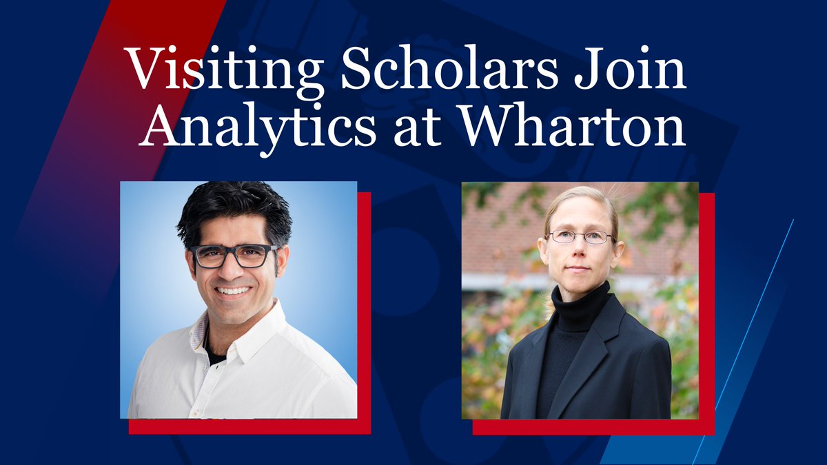 We're thrilled to welcome @AmitEcon and Cornelia Walther to our team as Visiting Scholars! Their expertise in corporate partnerships and leveraging technology for pro-social change will help take our analytics mission to greater heights. Learn more here: analytics.wharton.upenn.edu/news/amit-gand…