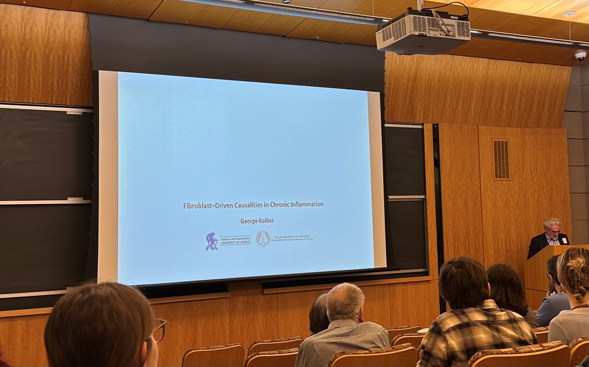 We are excited to have Dr. George Kollias @KolliasLab today at @NYUGSOM_Path as he delves into the role of fibroblasts in chronic inflammation for the Immunology Seminar Series #Pathtwitter #PathX