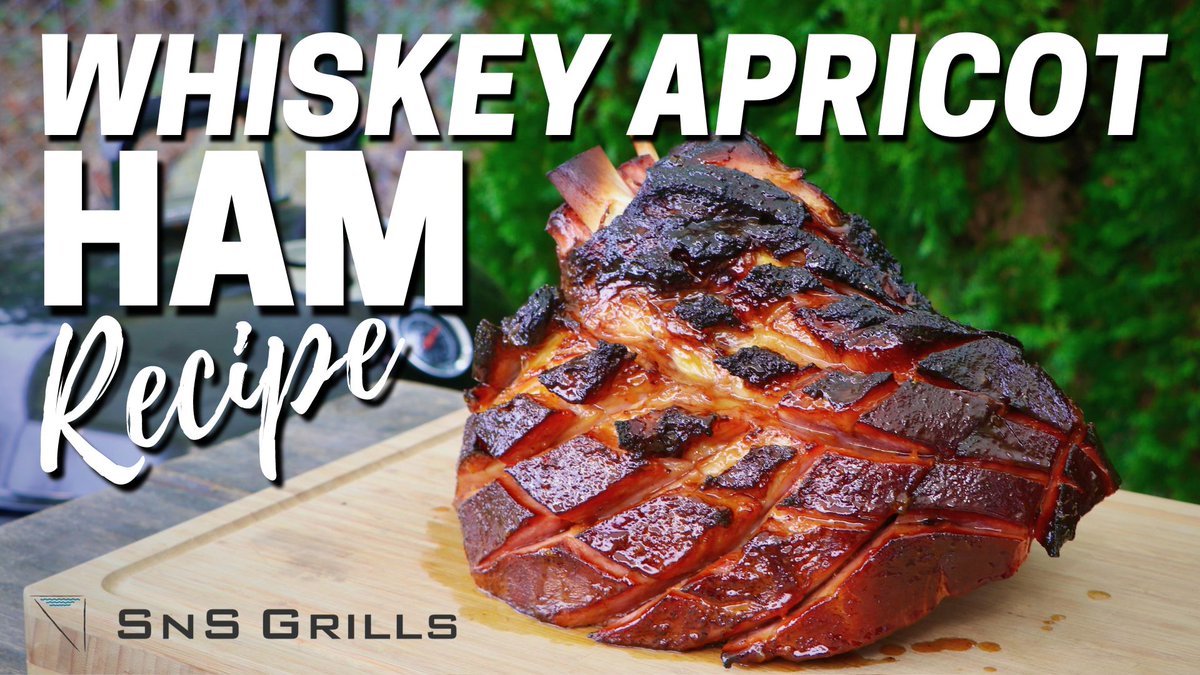 Whiskey Apricot Glazed Smoked Ham Recipe - Smoked Ham Recipes youtu.be/w0J3UEshHUI?si… #BBQ #Smokedham #ham #easterrecipes #grilling #whiskey #easter2024