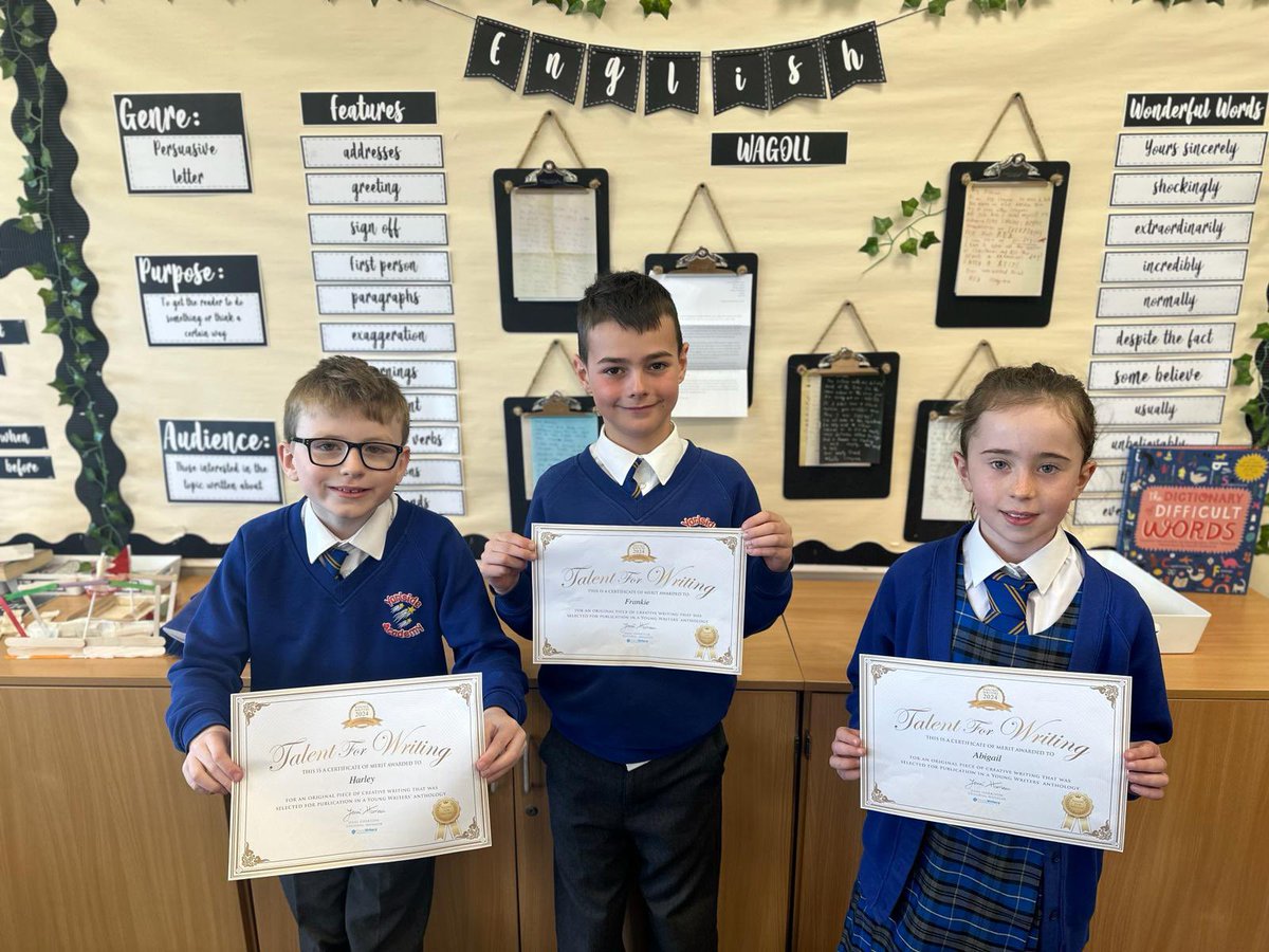 A huge well done to these Year 4 pupils who have been selected to have their ‘Once Upon A Dream’ poems PUBLISHED🌟Look out for the book ‘Once Upon A Dream - Imaginations Unchained’ published on 10th May 2024!