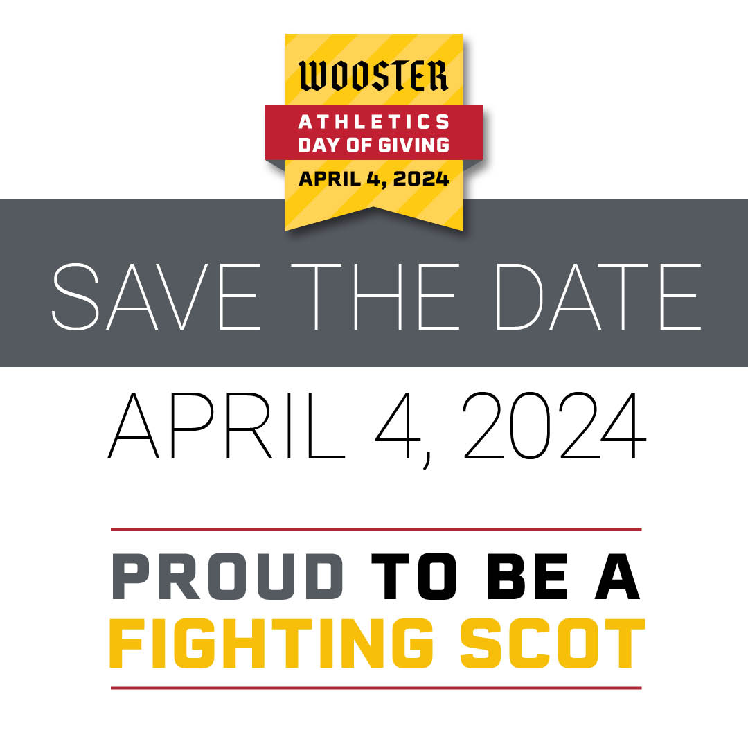 It’s almost Athletics Day of Giving! Join us April 4 to show your support for Wooster Athletics! Give at wooster.edu/athletics-givi… #ScotsForLife #GoScots