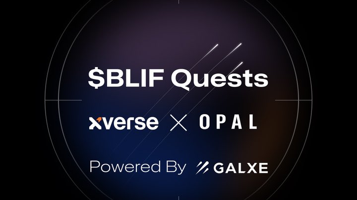 OPAL is proud to announce its genesis member @XverseApp is now integrated in @Galxe It will be utilised for our $BLIF campaign and for all future campaigns to bring the world of Ordinals to the GALXE community. Create/use existing Xverse wallet in link below to accelerate…