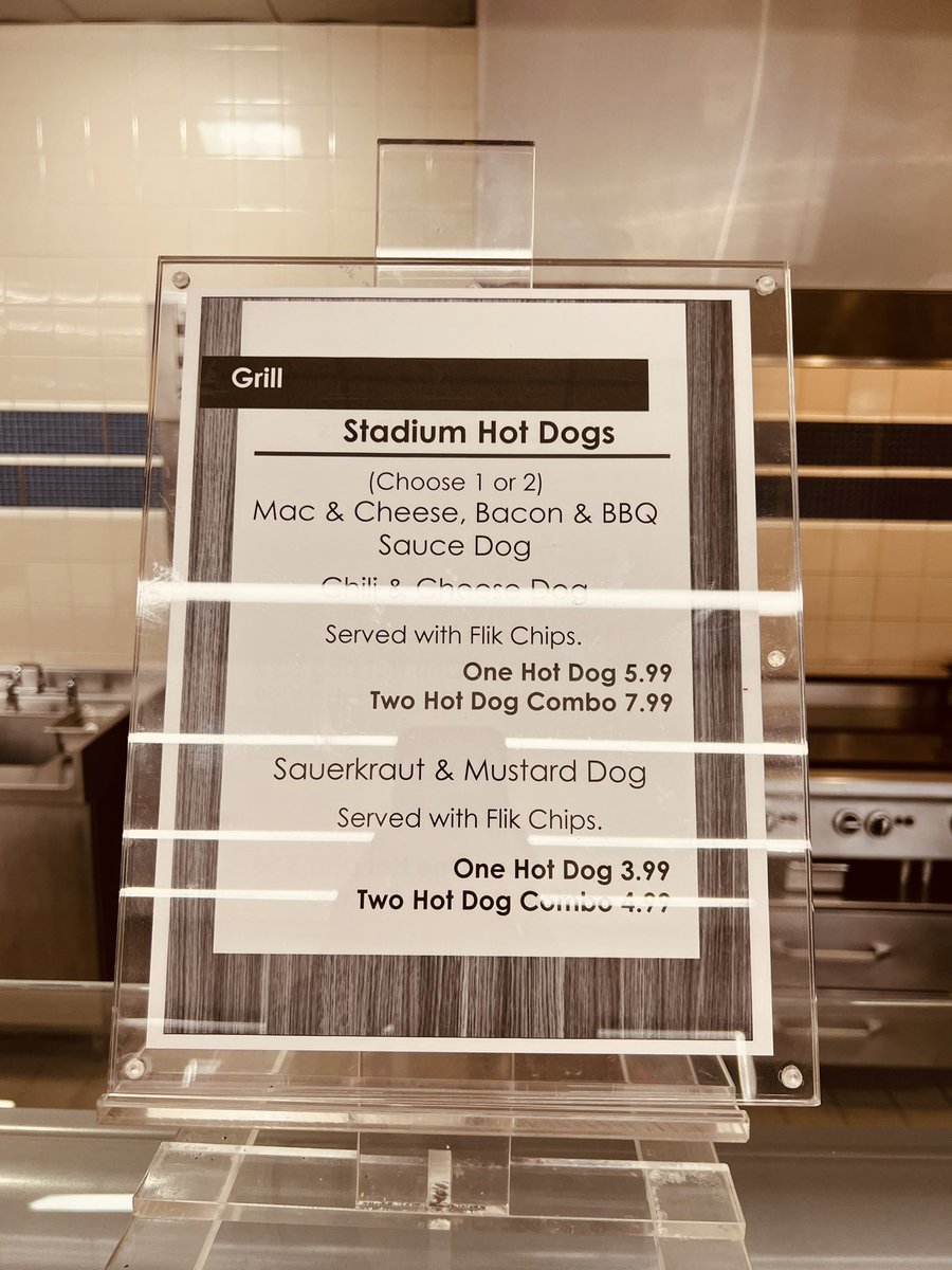Special #OpeningDay menu items in the ESPN Cafe today. 🥨 🌭