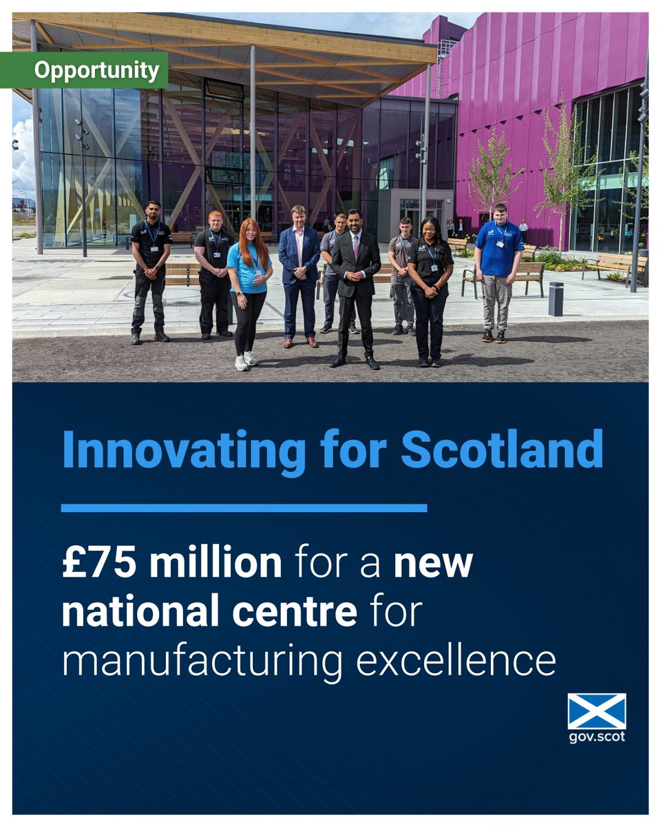 First Minister @HumzaYousaf opened the new @NMIS_group advanced manufacturing and skills centre, supported by £75 million @ScotGov funding. The facility will help ensure Scotland’s long history of innovation and engineering continues, and support our drive to net zero.