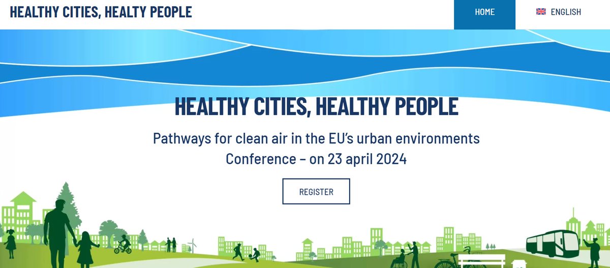 📢REGISTER: Conference on Pathways for clean air in EU's urban environments on 23/04 (hybrid)👉 bit.ly/4a9sUFp. With confirmed speakers @alainmaron, @ISGLOBALorg, @EUEnvironment, @PierreDornier, @RachelAldred, @zoranajova, @LukBruyneel, @ClientEarth, @BRAL_Brussels, ...