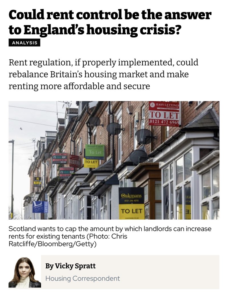 The Scottish government want permanent rent caps - rent control is contentious. Conversations about it are heated and polarising. But, could capping rent rises actually work to rebalance the housing market? Analysis from me @theipaper inews.co.uk/news/housing/c…
