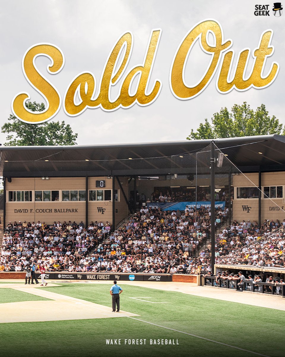 𝐓𝐈𝐌𝐄𝐒 𝐓𝐖𝐎 ✌️ General public tickets for Friday and Saturday against North Carolina are sold out! Tickets for Sunday's game are limited so be sure to grab yours now! 🎟️ deacs.info/SunTix #MTFY| #GoDeacs 🎩