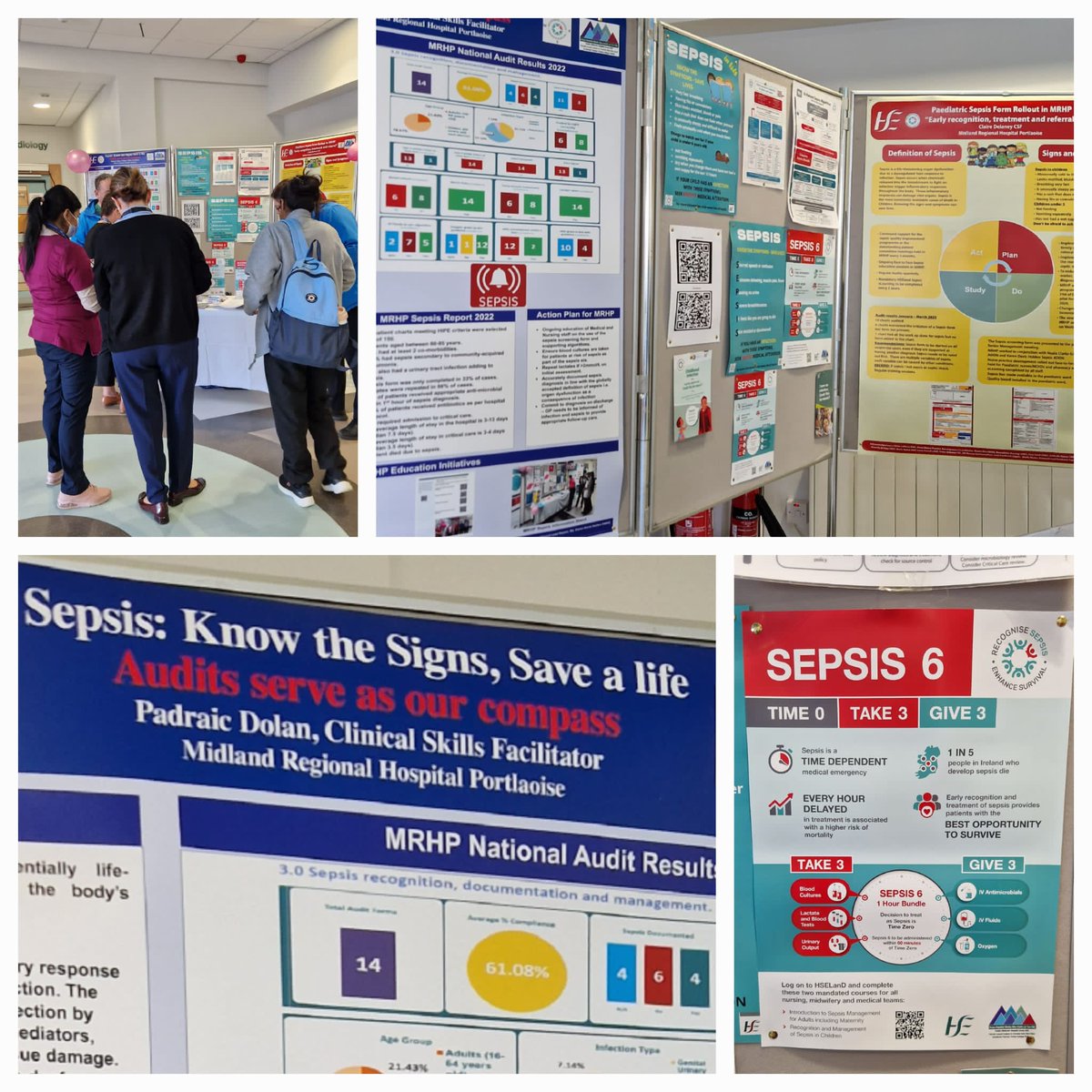 #MRHPortlaoise are running events this week to highlight the signs and symptoms of sepsis and to promote the use of the Sepsis 6 Form amongst staff. Visit hseland.ie to complete the mandatory HSELanD training for all healthcare workers today #RecogniseSepsis