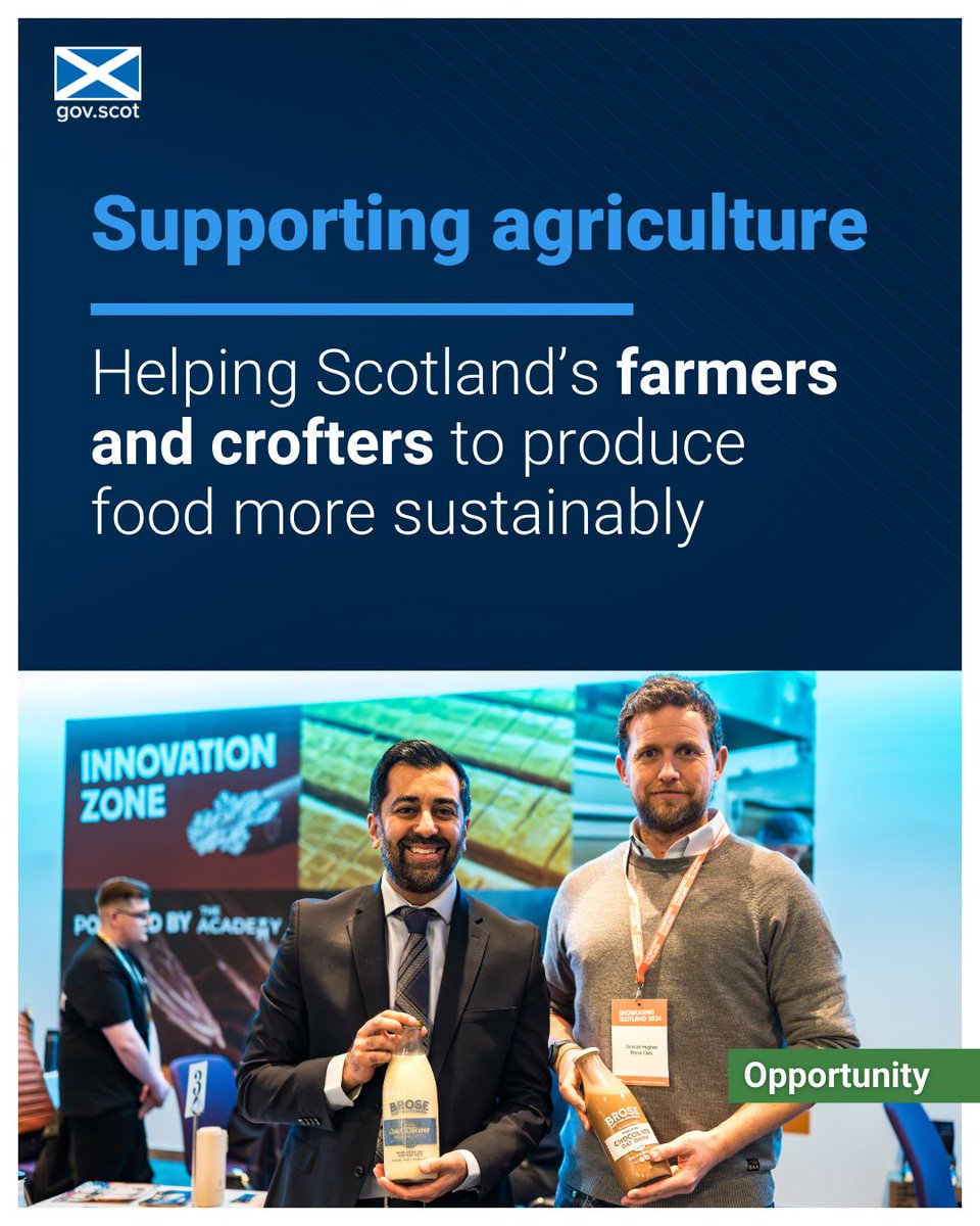 First Minister @HumzaYousaf has recognised the vital role of farmers in food production, improving biodiversity and tackling climate change. The Agriculture and Rural Communities Scotland Bill supports high quality food production; climate mitigation and wider rural development.