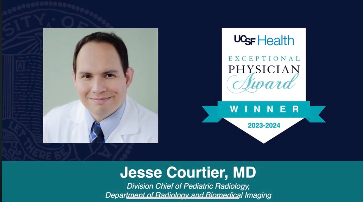 Honored and humbled for this recognition and am so proud to be a part of @UCSF! It is a privilege to work with such wonderful colleagues! youtu.be/upTLUi7S_Uo?si… @UCSFHospitals, @UCSFChildrens , and @UCSFimaging @ucsfpedrad