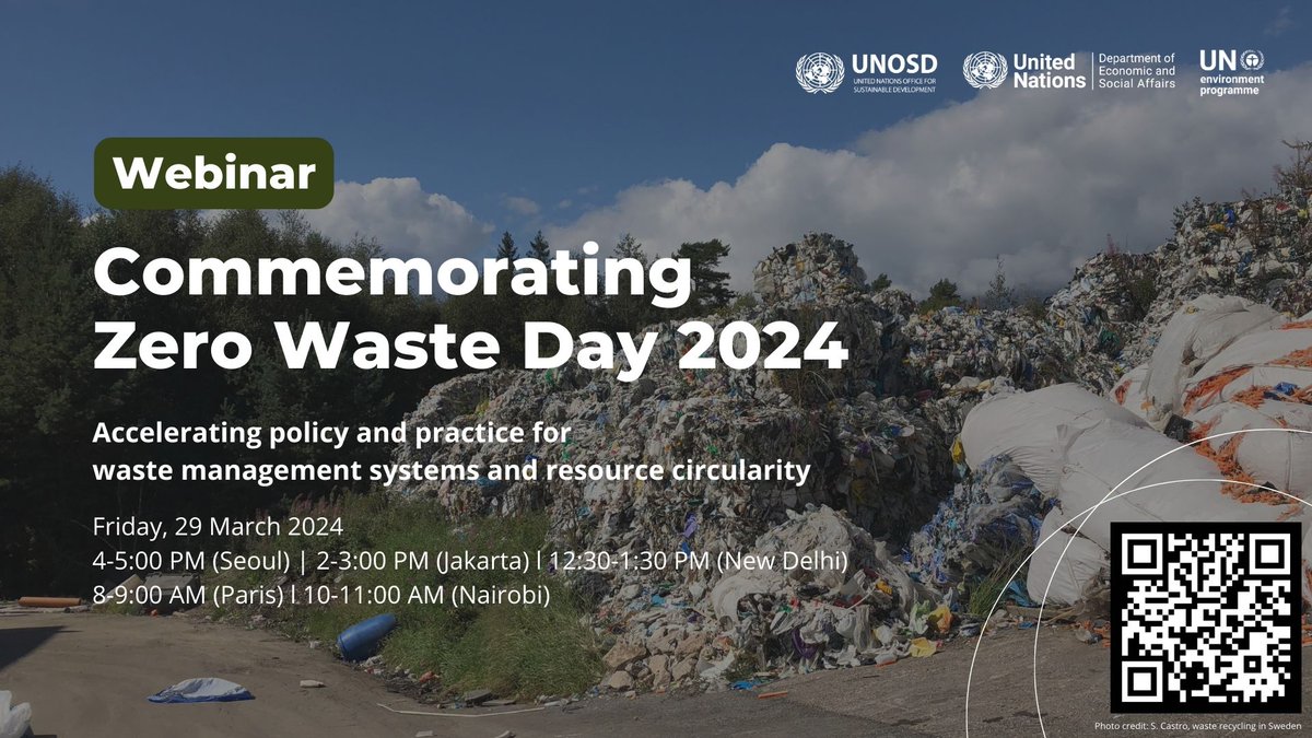 #Webinar on #ZeroWasteDay Friday 29 March, 08.00 CET @AdtRml shares key messages from the Global Waste Management Outlook #GMWO2024, focusing on the role of ISWA and the private sector in making #zerowaste and #circularity a global reality. Register: bit.ly/iswa-zero-wast…
