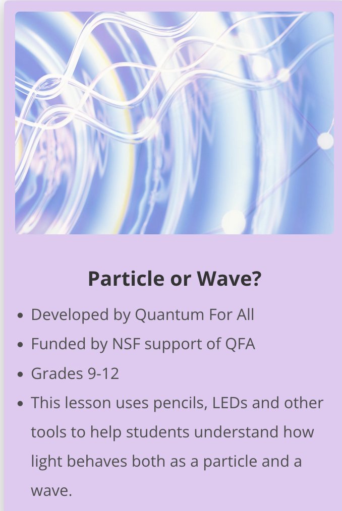 Attn K-12 educators @NSTA @AAPTHQ @STEMNext @csteachersorg @AACTconnect @STEPUPphysics--one more day to register for QuanTime! Try out a quantum-themed activity this Spring in celebration of #WorldQuantumDay #nsffunded.
q12education.org/quantime