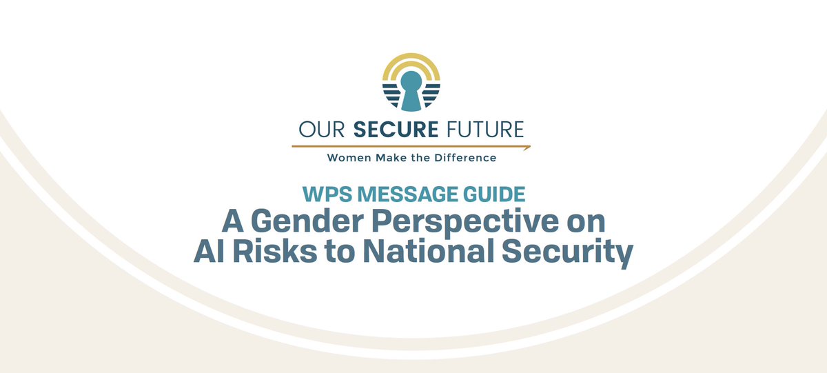 🌐Explore the intersection of AI, gender, and national security in our latest publication! Read on to learn more about gender bias and security in technology and why a gender perspective is crucial for addressing AI risks: oursecurefuture.org/our-secure-fut…