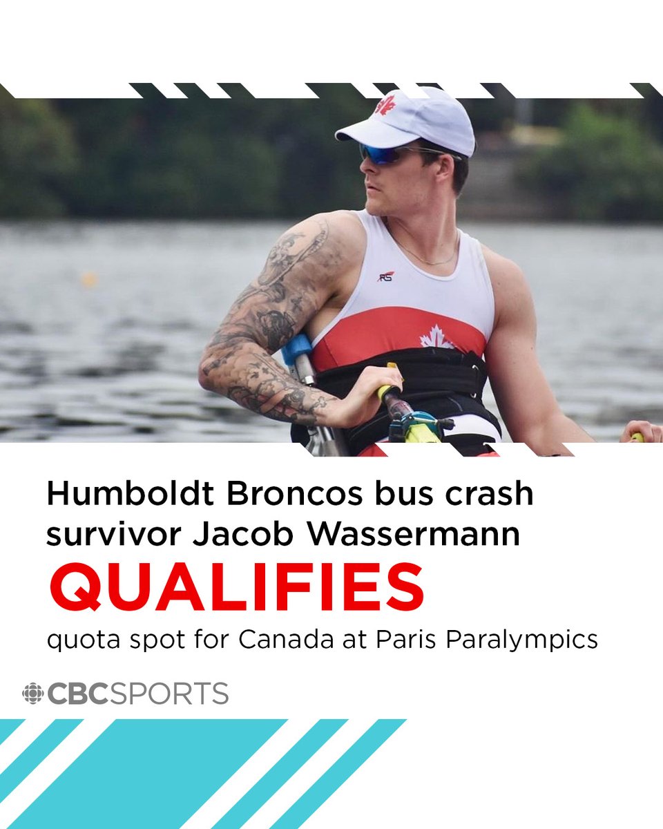The ultimate story of resilience 🙌 Humboldt Broncos bus crash survivor Jacob Wassermann has qualified a spot for @rowingcanada at the #Paris2024 Paralympics