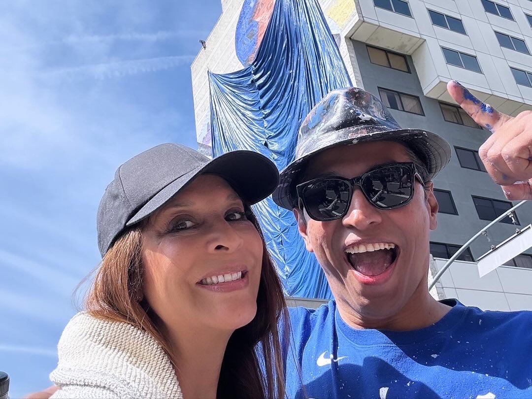 #GoDodgers 🔵 Ahead of today’s home, season opener I was in #LittleTokyo in #DTLA. At the unveiling of the #RobertVargas mural of #ShoheiOhtani 🧢🇯🇵 ⚾️ Congrats on your latest masterpiece @therobertvargas as seen on @FOXLA 🙌🎨👨‍🎨🖼️