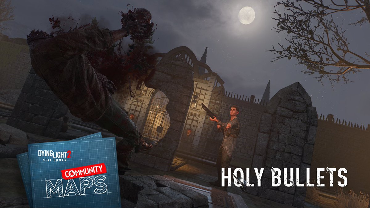 Imagine this! A dark night, an old Victorian cemetery, you and your firearm 😈 Will you survive the night? 🌙 If you are a thrill seeker, try the #DyingLight Community Map Holy Bullets 👉pilgrimoutpost.techlandgg.com/community-maps…