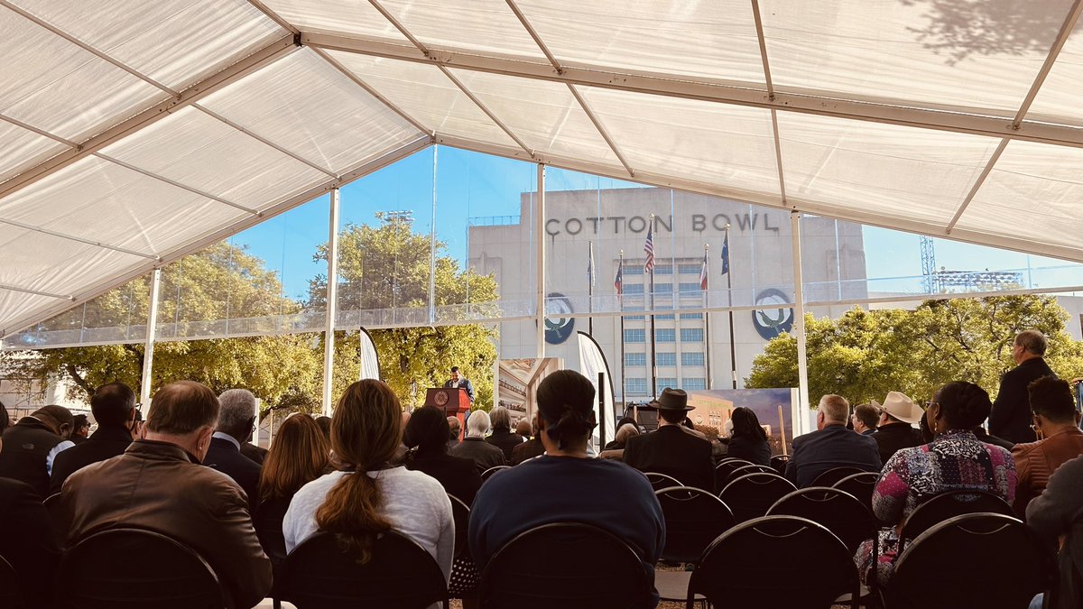 Groundbreaking today for $140 Million project to upgrade the icon Cotton Bowl. @arunatnextt @AdamBazaldua Here to celebrate.