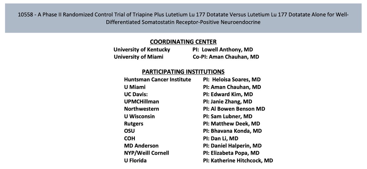 Love my NETs colleagues who are always working in collaboration to help advance science!! 

ETCTN 10450 tested Peposertib a novel DNA PKi in combination with Lutathera in NET patients. It was a joint effort of @UKMarkey @SylvesterCancer @Huntsman_CTO @cityofhope and OSU
The first