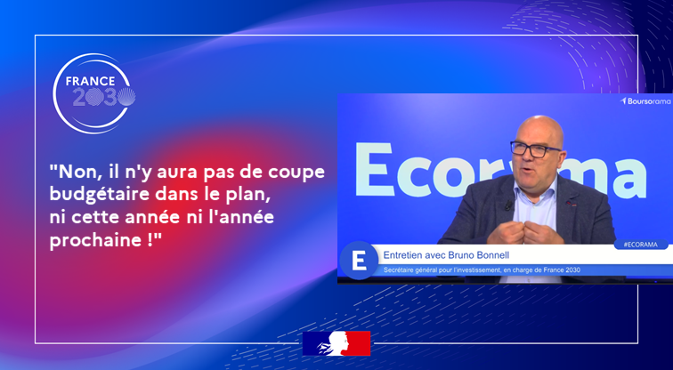 #France2030 | @BrunoBonnellOff invité de l'émission Ecorama ce matin sur @Boursorama.com 🎙️ 📄 Au programme : industrialisation, décarbonation, intelligence artificielle ou encore spatial 🚀 ➕boursorama.com/videos/actuali…