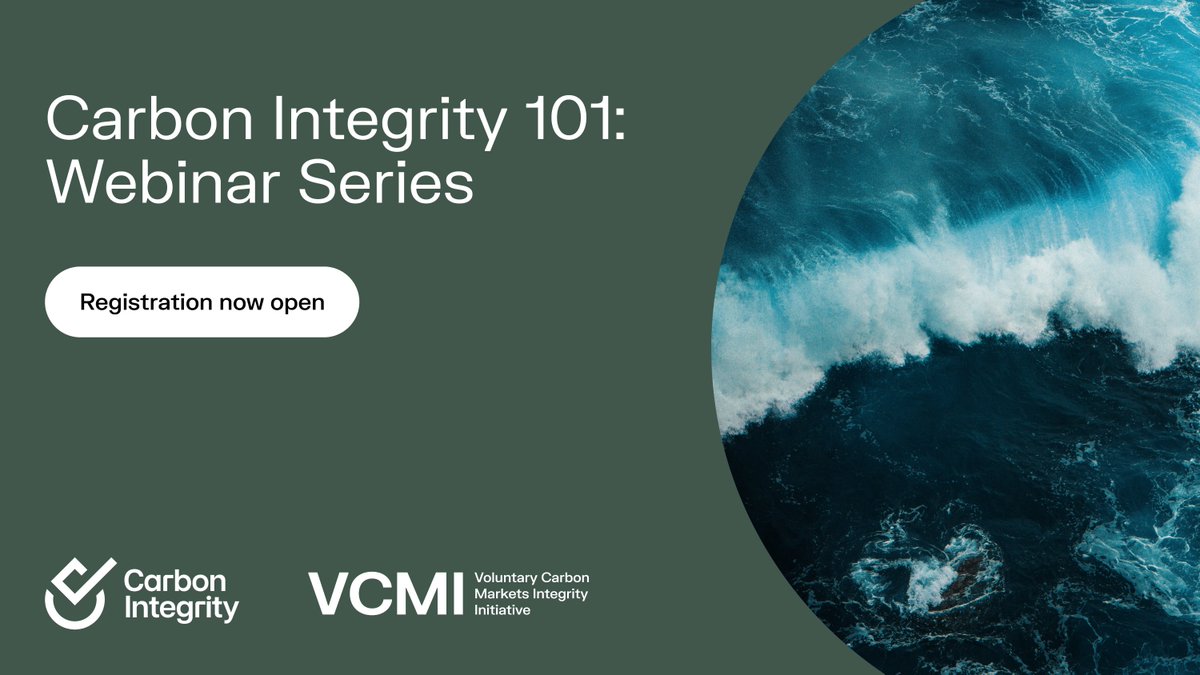 On Wednesday, April 3, tune into the second instalment of @VCMI’s Carbon Integrity 101 webinar series, inviting companies to learn how to make Carbon Integrity Claims to accelerate global #netzero, beyond science-aligned #emissions cuts. Sign up today: zoom.us/webinar/regist…