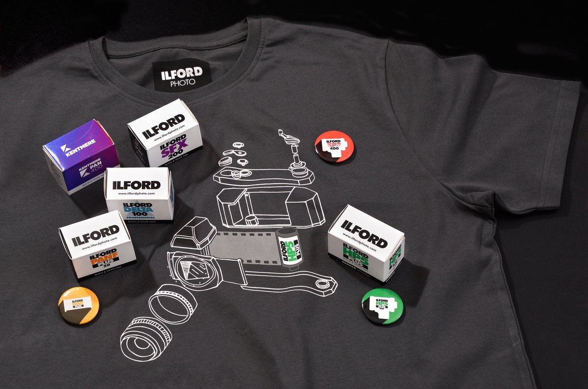 Thank you #Ilford @ILFORDPhoto won a prize draw at NEC Photography Show last week, this nice selection of film and T-Shirt turned up in post today... some serious #film shoots to arrange with @Stig_Ofthedump @ShayNicol23