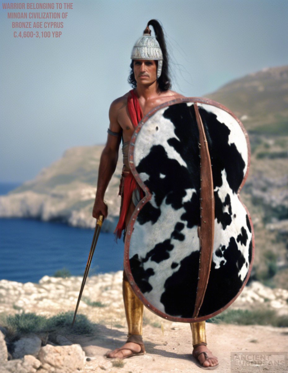 Minoan Warrior belonging to the Minoan Civilization of Bronze Age Cyprus.

c.4,600-3,100 ybp

#bronzeage #cyprus #warrior #minoan

Thanks to renderhub.com/dazinbane/mino… for the use of the shield